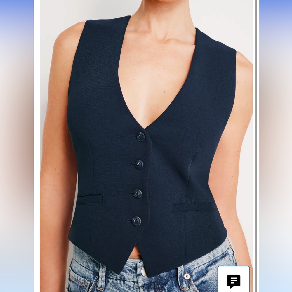 Good American Luxe Suit Vest - Size L - Like New